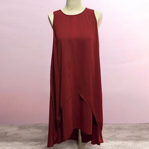 Alfani Burgundy High Low Dress